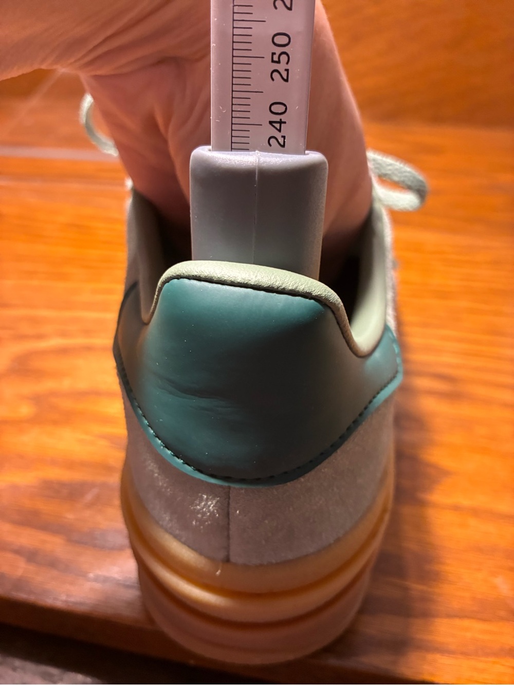 Adidas Gazelle Bold Suede Platform Gum Sole Sneakers Sage Green Women’s 6.5 - Picture 14 of 16